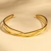 Walk on Water Gold Cuff Bracelet