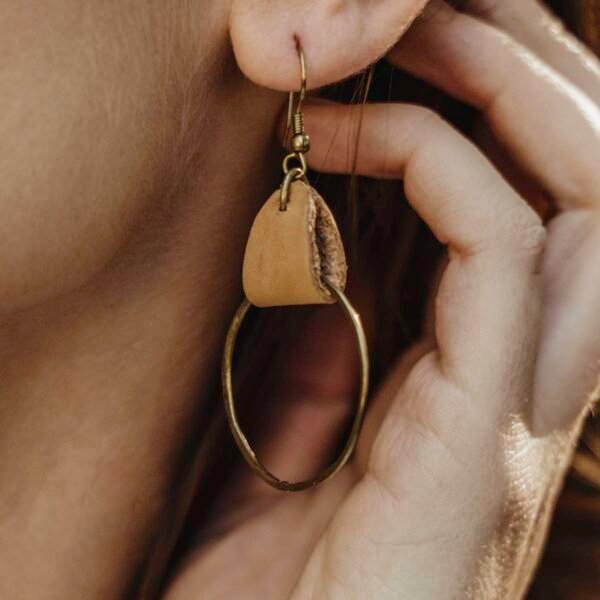 Circle of Hope Brass Earrings
