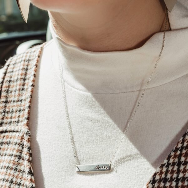 Speak Up Gold Bar Necklace