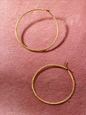 Kuota Gold Beaded Hoop Earrings