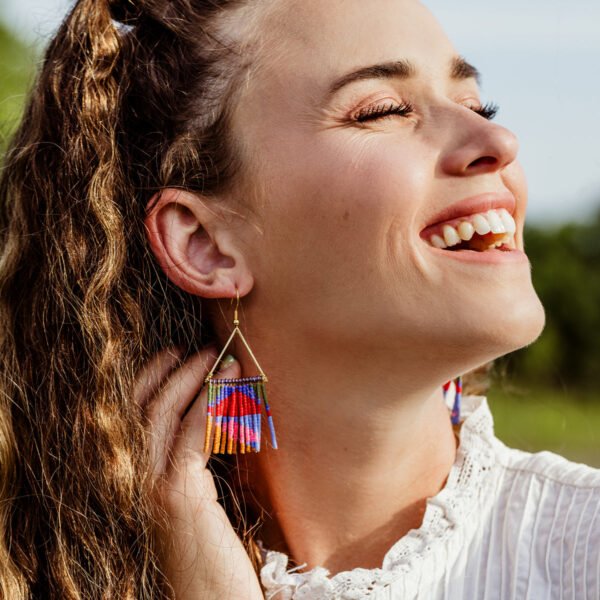 Neon Fringe Earrings
